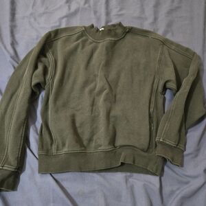 Lululemon Sweater Women 4 Black Chill On Pullover Relaxed Fit Crew Zip Pockets